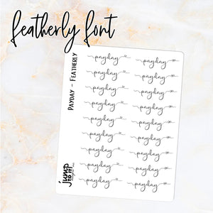 Foil Planner Stickers - PAYDAY text - Erin Condren Happy Planner B6 Hobo - money