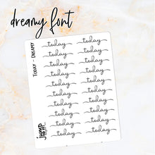 Load image into Gallery viewer, Foil Planner Stickers - TODAY text - Erin Condren Happy Planner B6 Hobo