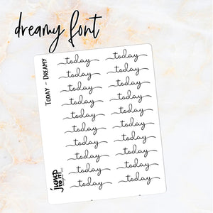 Foil Planner Stickers - TODAY text - Erin Condren Happy Planner B6 Hobo