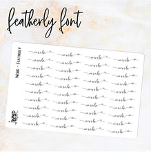 Load image into Gallery viewer, Foil Planner Stickers - WORK text - Erin Condren Happy Planner B6 Hobo