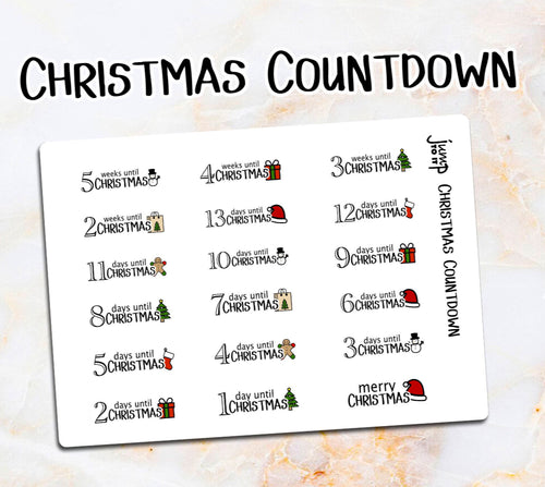 Christmas Countdown stickers           (S-101-1)
