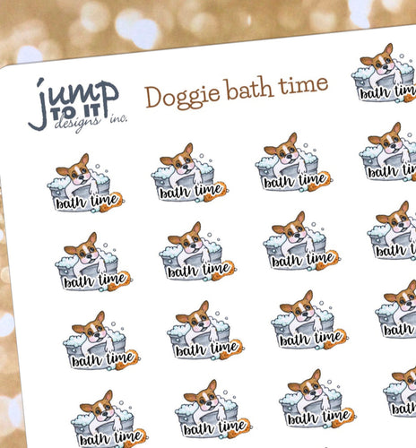 Dog Bath Reminder stickers                     (R-109)