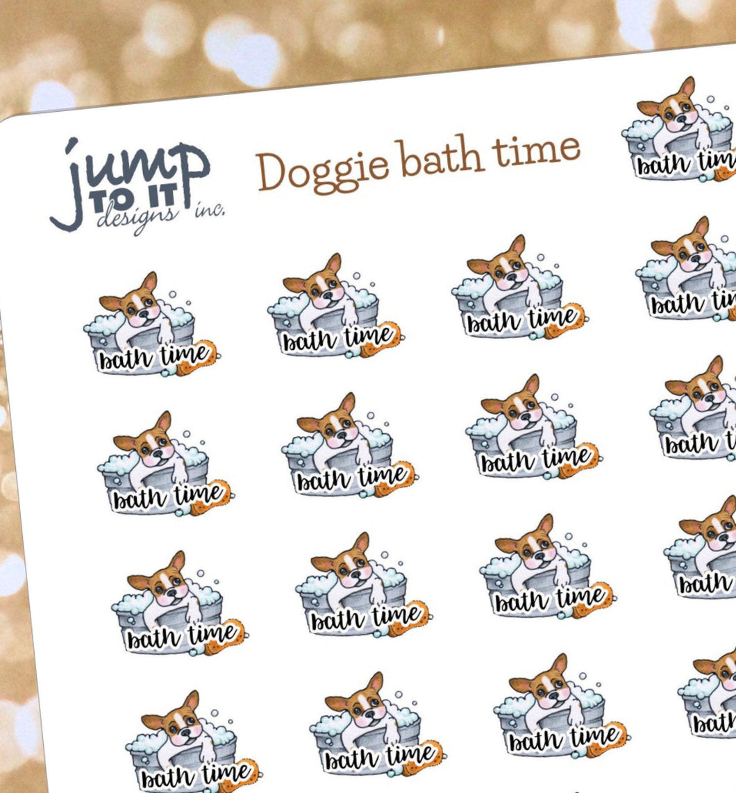 Dog Bath Reminder stickers                     (R-109)