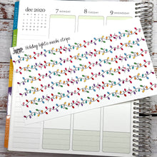 Load image into Gallery viewer, Holiday Lights washi strips  - for Erin Condren Happy Planner Hobonichi - christmas