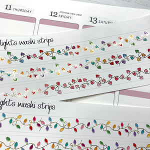 FOIL Holiday & Heart lights - Erin Condren Happy Planner B6 Hobonichi planner stickers