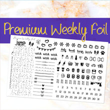Load image into Gallery viewer, Premium Weekly FOIL sheet - Erin Condren Happy Planner B6 Hobonichi planner stickers