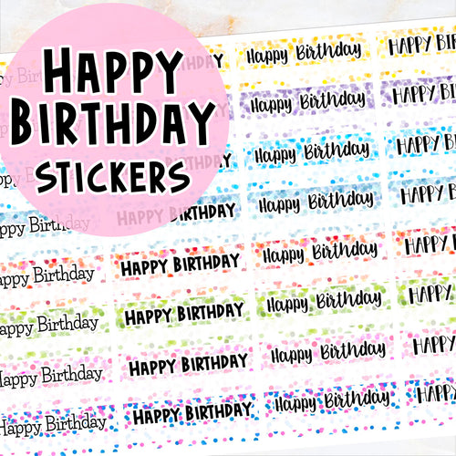 Birthday stickers | for Erin Condren Happy Planner party celebrate
