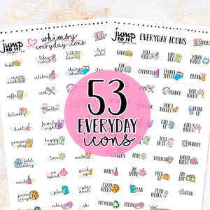 NewRELEASE SALE Everyday Icons stickers  - Happy Planner Erin Condren Recollection TN - celebration
