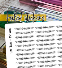 Load image into Gallery viewer, Foil Planner Stickers - LEAF DIVIDERS - Erin Condren Happy Planner B6 Hobo