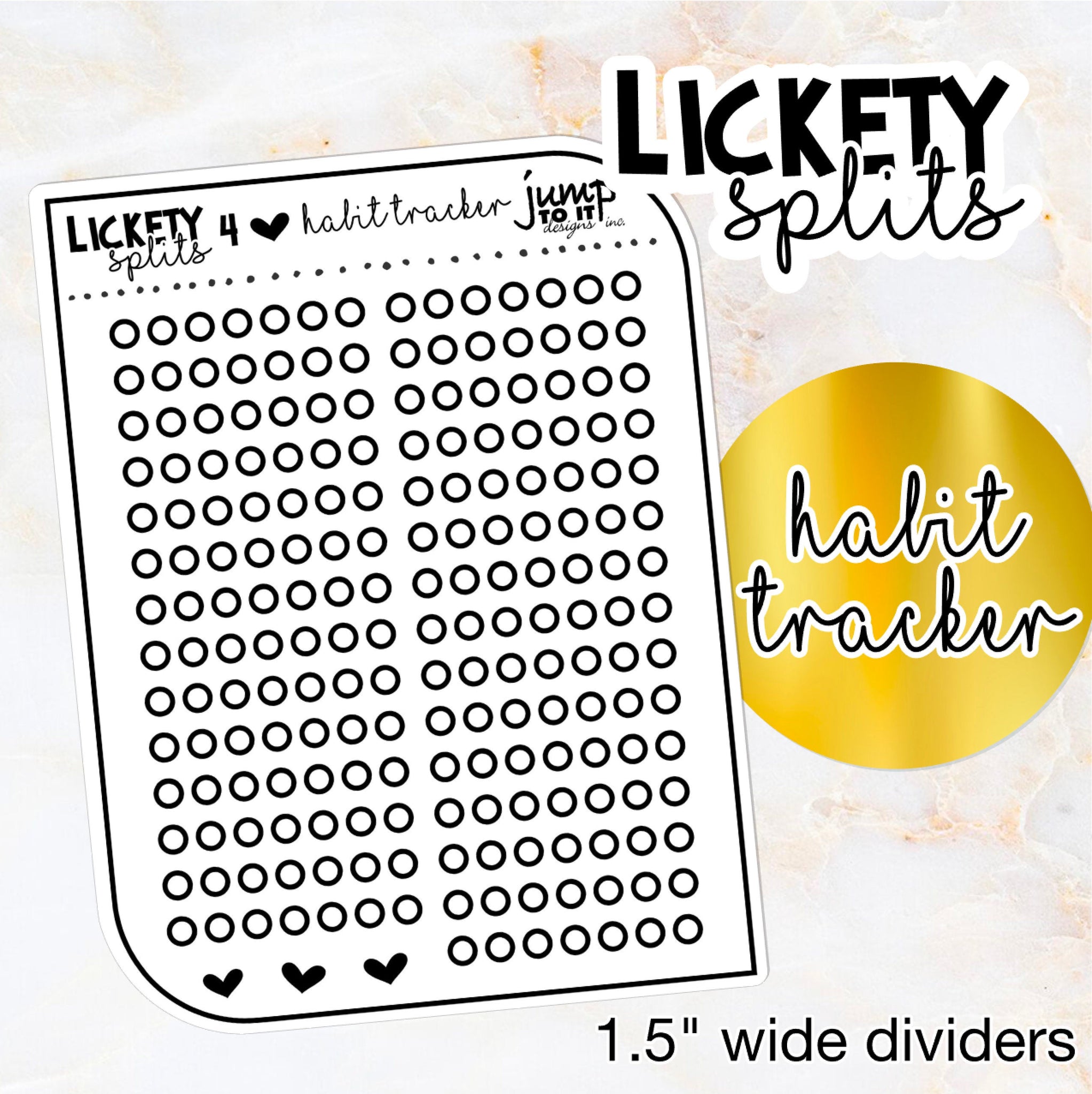 Foil - Lickety Splits - HABIT TRACKER (F-163-4) – Jump To It Designs