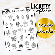 Load image into Gallery viewer, Foil - Lickety Splits - HOUSE PLANTS - planner stickers Erin Condren Happy Planner B6 Hobo - house chores