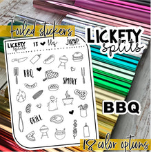 Load image into Gallery viewer, Foil - Lickety Splits - BBQ - planner stickers Erin Condren Happy Planner B6 Hobo - house chores