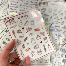 Load image into Gallery viewer, Foil - Lickety Splits - BBQ - planner stickers Erin Condren Happy Planner B6 Hobo - house chores