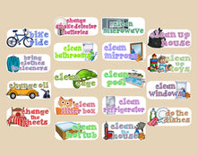 Load image into Gallery viewer, Household Chores stickers - Customized sheets! Over 50 choices       (R-105)