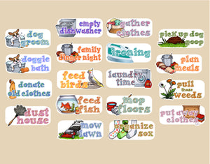 Household Chores stickers - Customized sheets! Over 50 choices       (R-105)