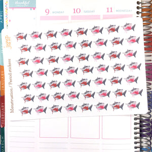 Period Menstruation tracker planner stickers           (R-119+)
