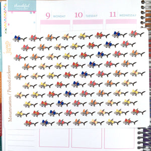 Period Menstruation tracker planner stickers           (R-119+)