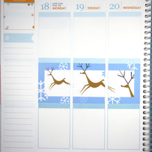 Load image into Gallery viewer, Reindeer Scene full box stickers - for Erin Condren Planner - snow christmas december january holiday santa