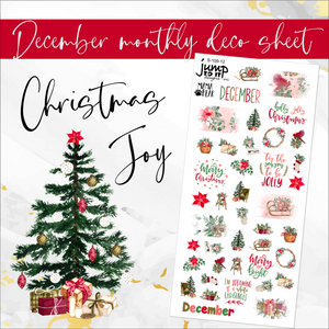 December Christmas Joy Deco sheet - planner stickers          (S-109-13)