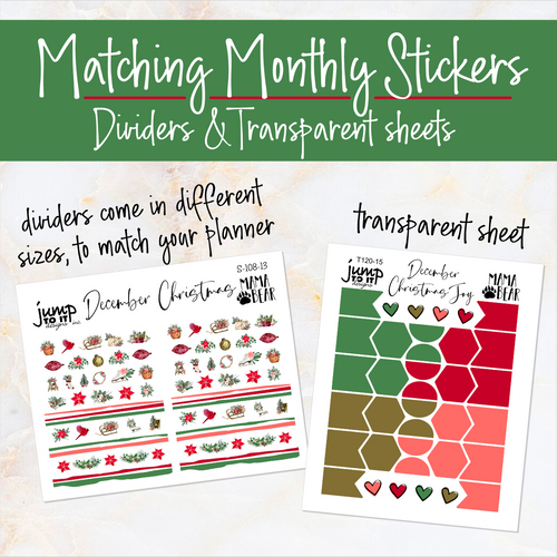 December Christmas Joy Matching Dividers & Transparent sheets      (S108-13+  T120-15)