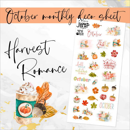 October Harvest Romance Deco sheet - planner stickers          (S-109-10)
