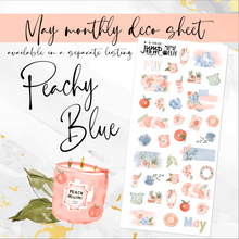 Load image into Gallery viewer, May Peachy Blue - The Nitty Gritty Monthly - Happy Planner Classic