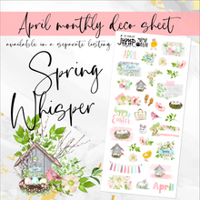 Load image into Gallery viewer, Spring Whisper - weekly kit Erin Condren Vertical Horizontal, Happy Planner Classic, Mini &amp; Big &amp; Hobonichi Cousin