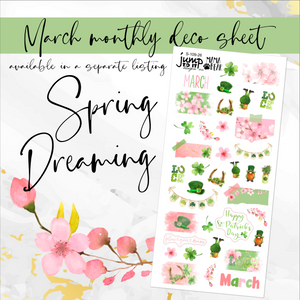 March Spring Dreaming - FOIL weekly kit Erin Condren Vertical Horizontal, Happy Planner Classic, Mini & Big & Hobonichi Cousin