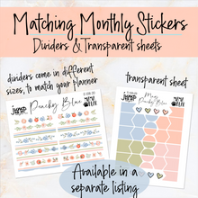 Load image into Gallery viewer, May Peachy Blue - The Nitty Gritty Monthly - Happy Planner Classic